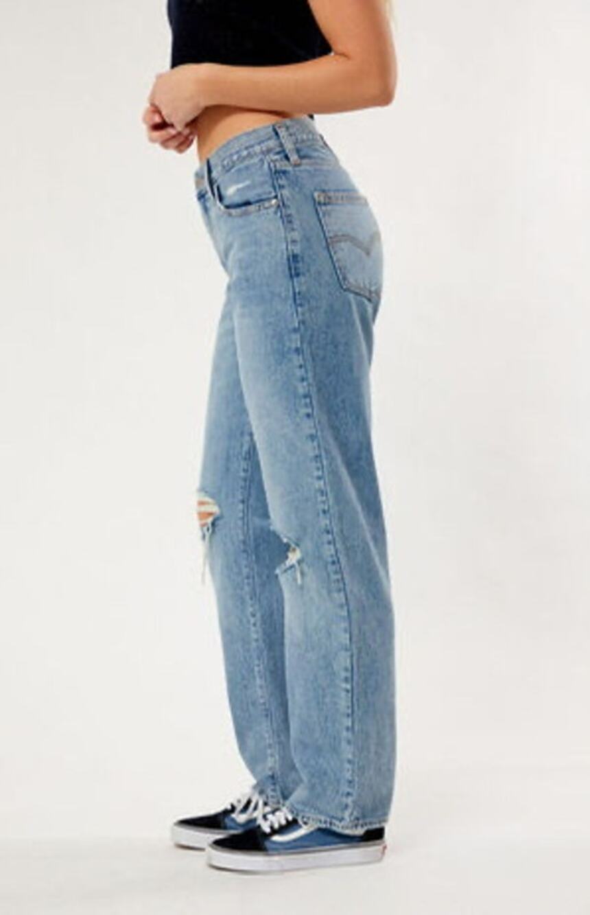 Levi's '94 Baggy Jeans 29 Light Wash Distressed Ripped Knee 100% Cotton